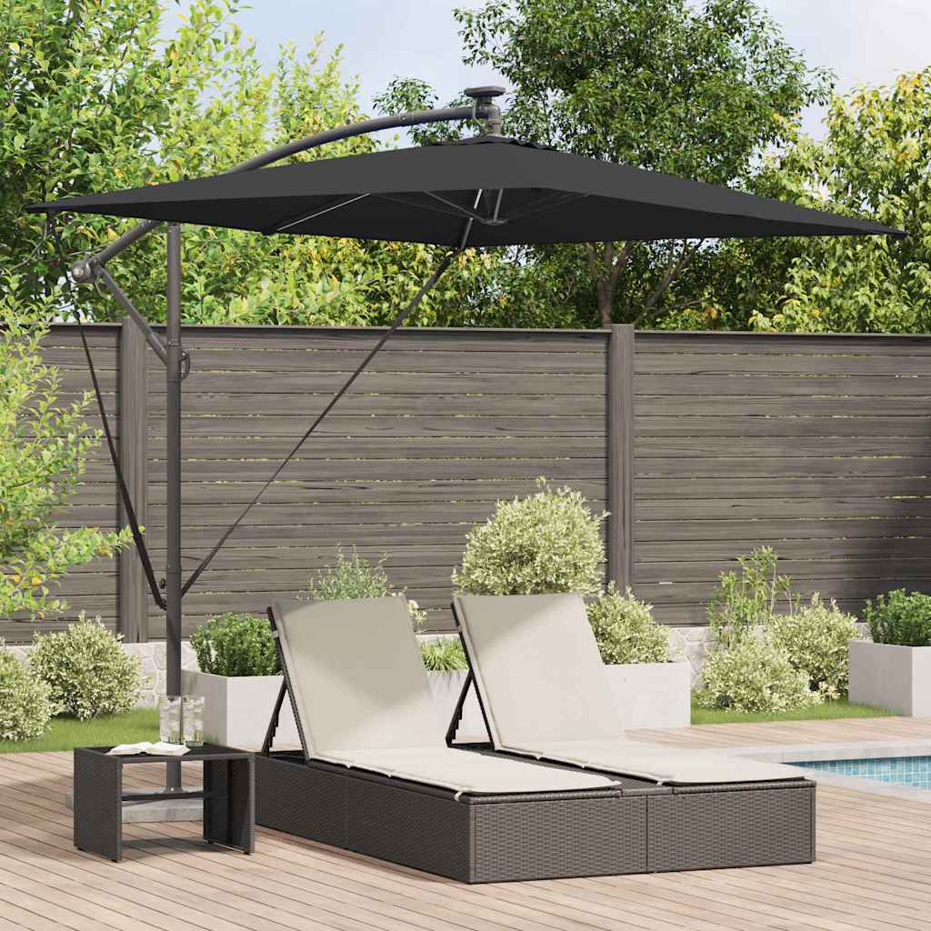 vidaXL Parasol Sand 294 x 200 x 270 cm Polyester and Aluminium