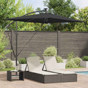 vidaXL Parasol Sand 294 x 200 x 270 cm Polyester and Aluminium