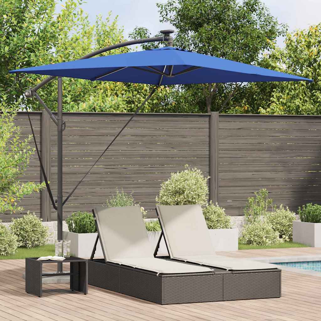 vidaXL Parasol Sand 294 x 200 x 270 cm Polyester and Aluminium