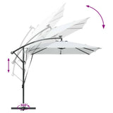 vidaXL Cantilever Banana Parasol Sand 249 x 249 x 250 cm