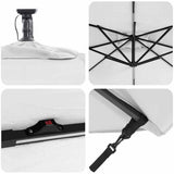 vidaXL Cantilever Banana Parasol Sand 249 x 249 x 250 cm