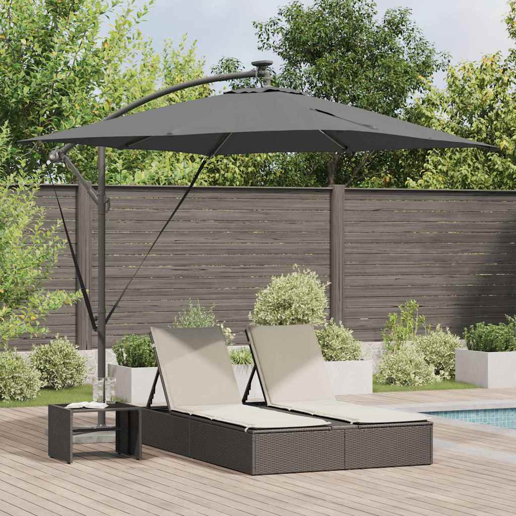 vidaXL Cantilever Banana Parasol Sand 249 x 249 x 250 cm
