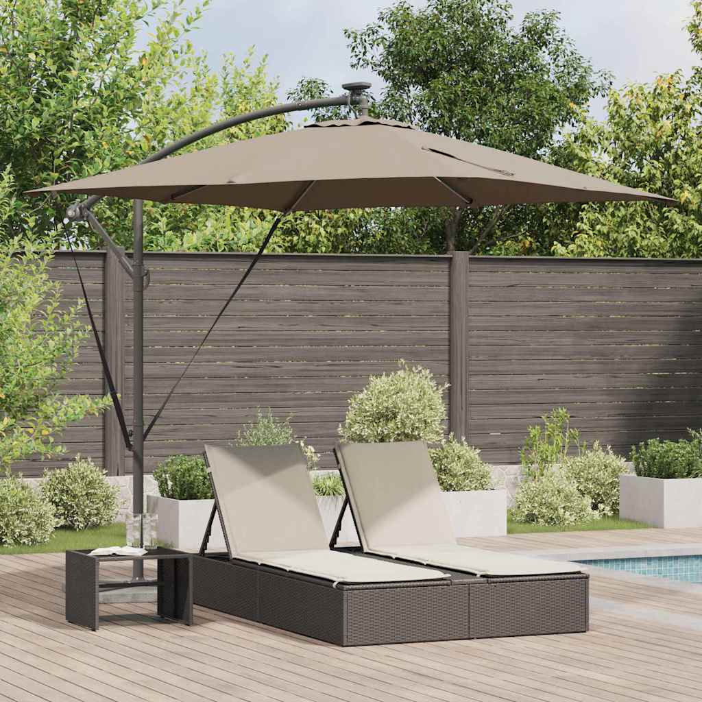 vidaXL Cantilever Banana Parasol Sand 249 x 249 x 250 cm