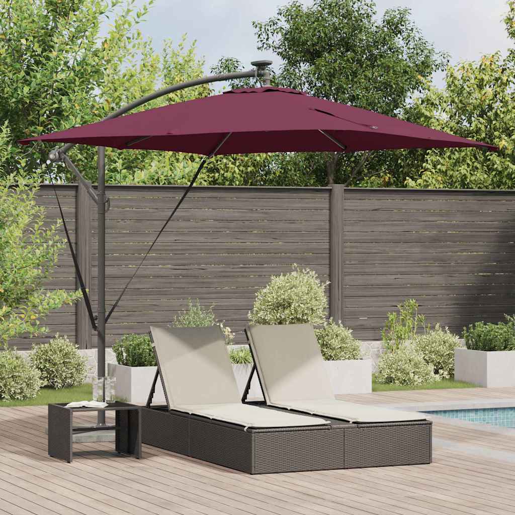 vidaXL Cantilever Banana Parasol Sand 249 x 249 x 250 cm