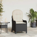 vidaXL Ligstoel met kussen Zwart 56 x 66 x 95 cm poly rattan