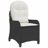 vidaXL Ligstoel met kussen Zwart 56 x 66 x 95 cm poly rattan