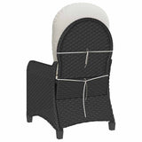 vidaXL Ligstoel met kussen Zwart 56 x 66 x 95 cm poly rattan