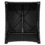 vidaXL Ligstoel met kussen Zwart 56 x 66 x 95 cm poly rattan