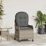vidaXL Ligstoel met kussen Zwart 56 x 66 x 95 cm poly rattan