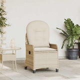 vidaXL Ligstoel met kussen Zwart 56 x 66 x 95 cm poly rattan