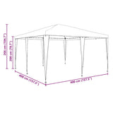 vidaXL Party Tent White 400 x 400 x 266 cm Polyethylene and Steel