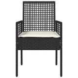 vidaXL Tuinstoel met kussen 2 pcs Zwart 55 x 53 x 85 cm poly rattan