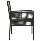vidaXL Tuinstoel met kussen 2 pcs Zwart 55 x 53 x 85 cm poly rattan
