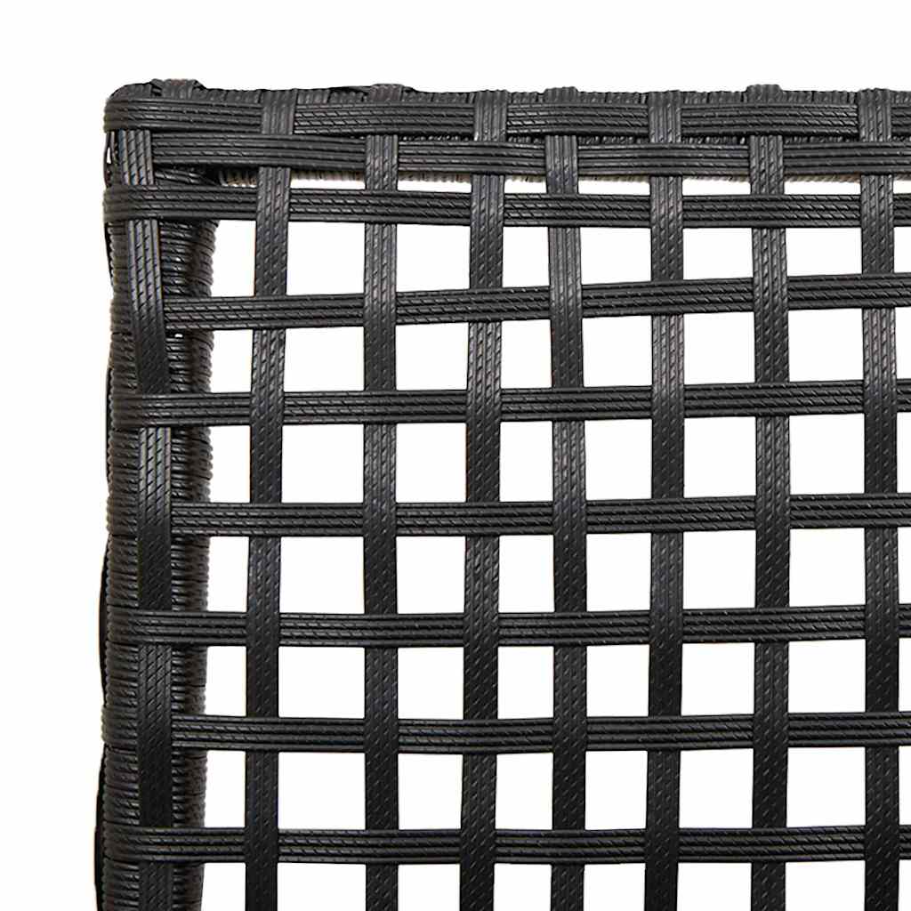vidaXL Tuinstoel met kussen 2 pcs Zwart 55 x 53 x 85 cm poly rattan
