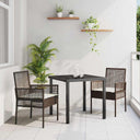 vidaXL Tuinstoel met kussen 2 pcs Zwart 55 x 53 x 85 cm poly rattan