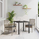 vidaXL Tuinstoel met kussen 2 pcs Zwart 55 x 53 x 85 cm poly rattan