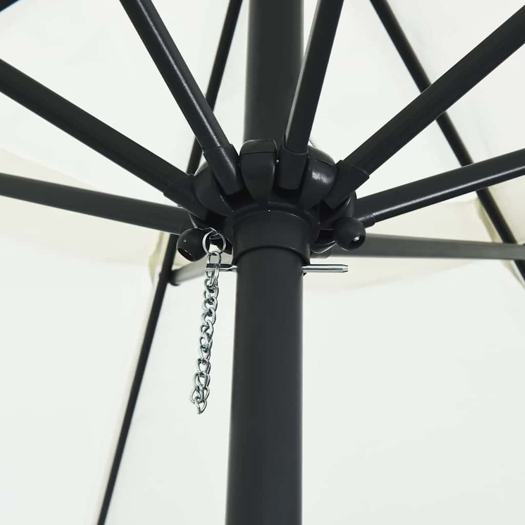 vidaXL Garden Parasol Sand 395 x 395 x 245 cm Polyester and Steel
