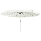 vidaXL Tuinparasol Zand en Antraciet 395 x 395 x 245 cm Polyester