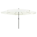 vidaXL Tuinparasol Zand en Antraciet 395 x 395 x 245 cm Polyester