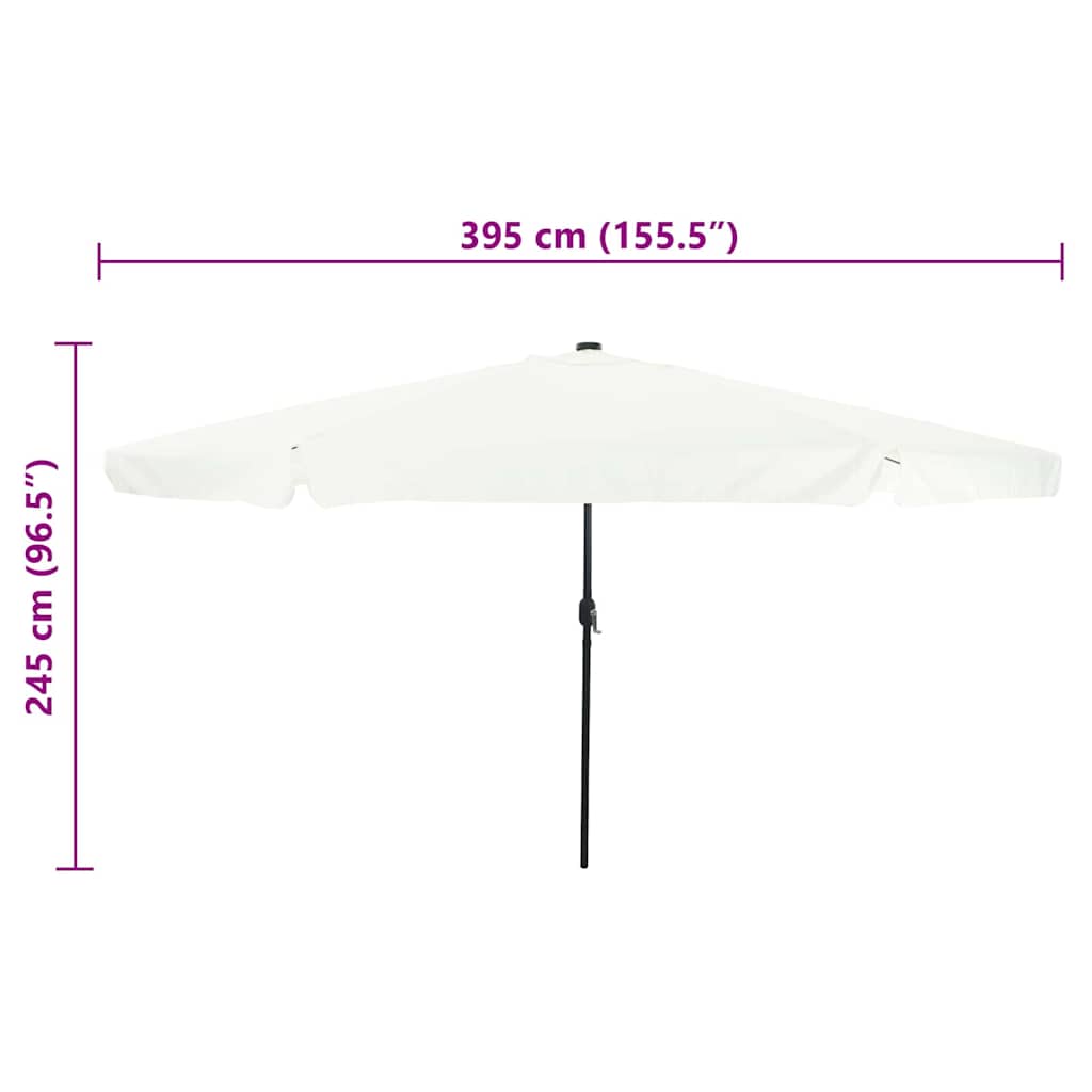 vidaXL Tuinparasol Zand en Antraciet 395 x 395 x 245 cm Polyester