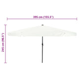 vidaXL Tuinparasol Zand en Antraciet 395 x 395 x 245 cm Polyester