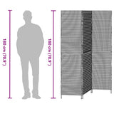 vidaXL Kamerverdeler Zwart 146 x 180 cm poly rattan