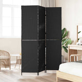 vidaXL Kamerverdeler Zwart 146 x 180 cm poly rattan
