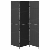 vidaXL Kamerverdeler Zwart 146 x 180 cm poly rattan