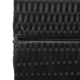 vidaXL Kamerverdeler Zwart 146 x 180 cm poly rattan