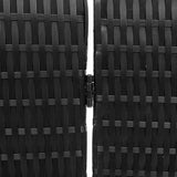 vidaXL Kamerverdeler Zwart 146 x 180 cm poly rattan