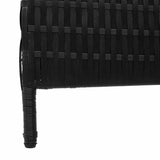 vidaXL Kamerverdeler Zwart 146 x 180 cm poly rattan