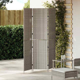 vidaXL Kamerverdeler Zwart 146 x 180 cm poly rattan