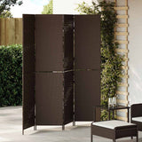 vidaXL Kamerverdeler Zwart 146 x 180 cm poly rattan