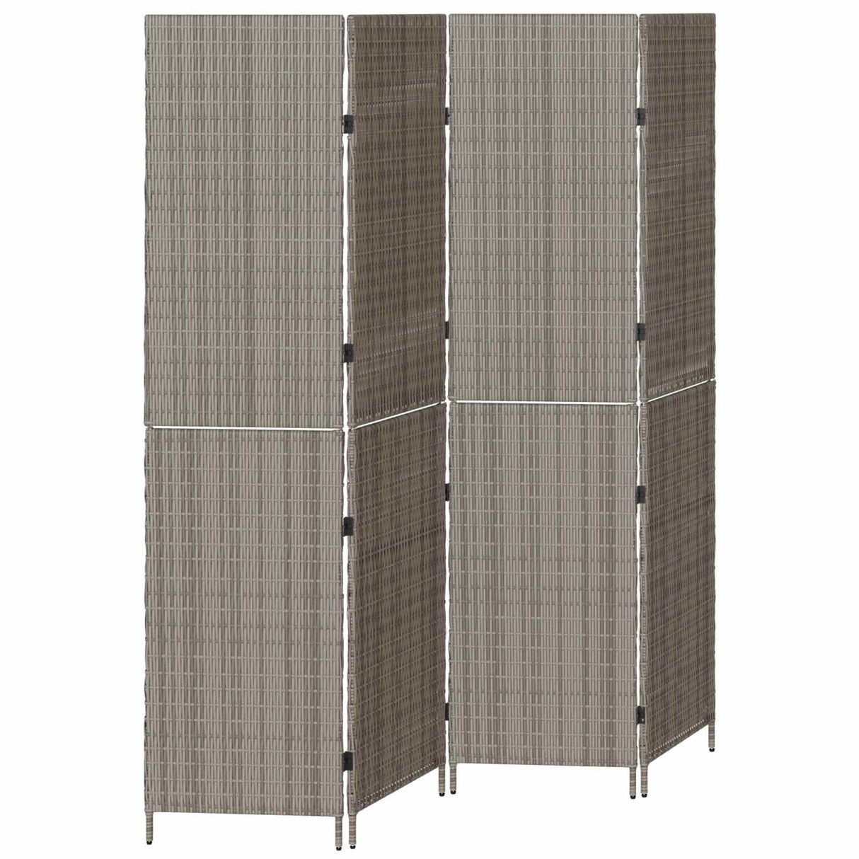 vidaXL Kamerverdeler Zwart 146 x 180 cm poly rattan