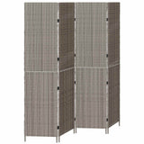 vidaXL Kamerverdeler Zwart 146 x 180 cm poly rattan
