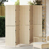 vidaXL Kamerverdeler Zwart 146 x 180 cm poly rattan