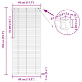 vidaXL Venetiaan Blind Verstelbaar Zilvergrijs 150 x 40 cm PVC