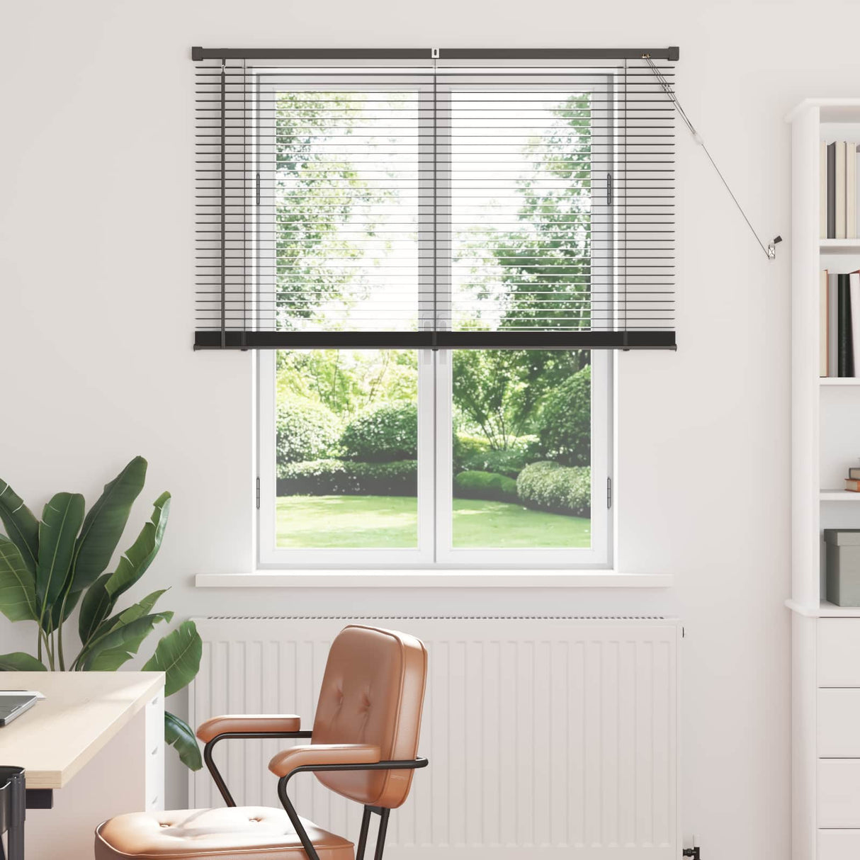 vidaXL Venetiaan Blind Verstelbaar Zilvergrijs 150 x 40 cm PVC