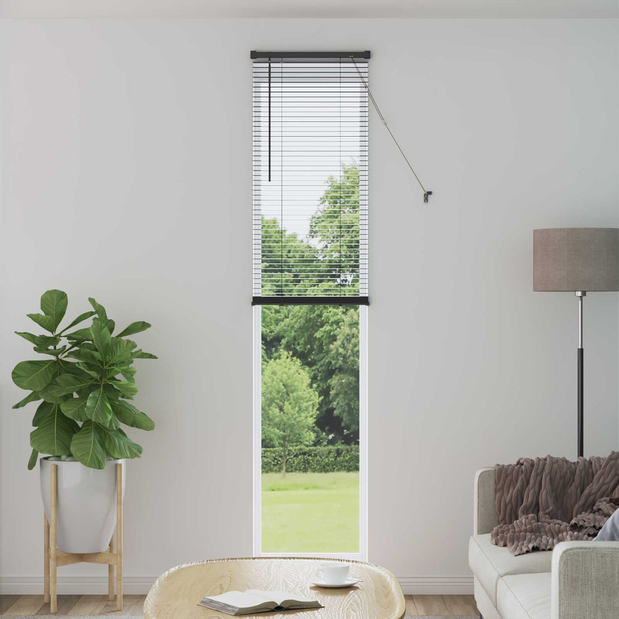 vidaXL Venetiaan Blind Verstelbaar Zilvergrijs 150 x 40 cm PVC