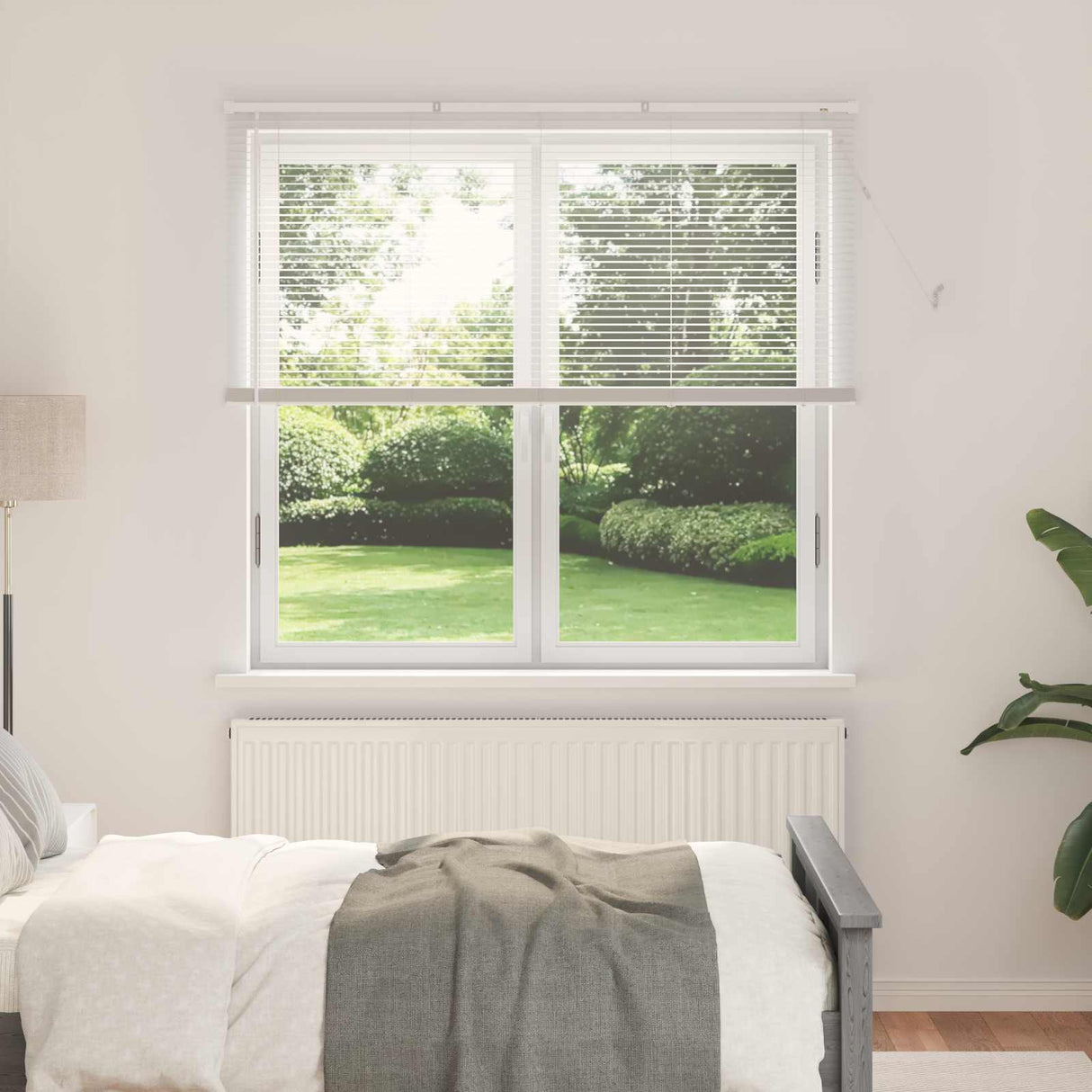vidaXL Venetiaan Blind Verstelbaar Zilvergrijs 150 x 40 cm PVC