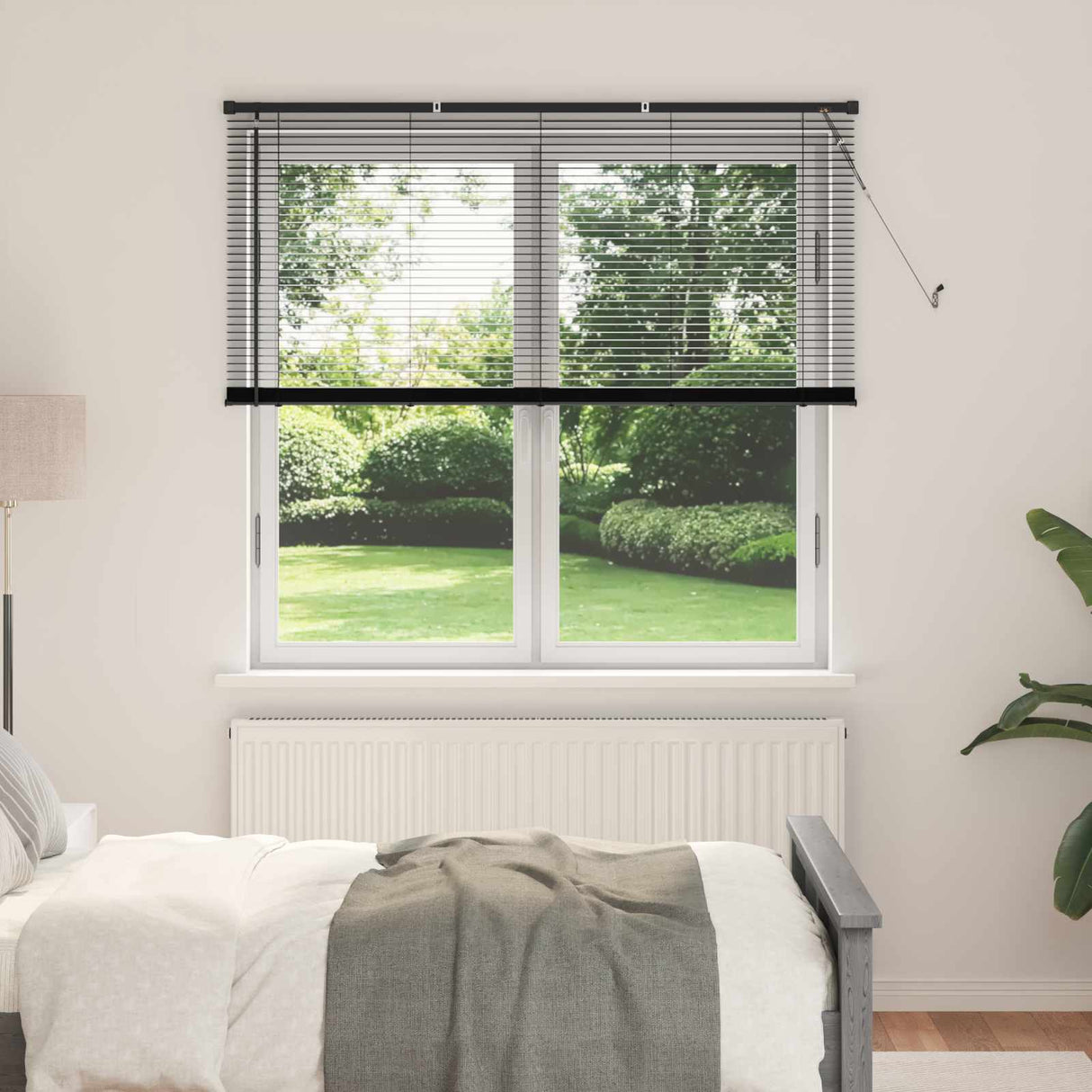 vidaXL Venetiaan Blind Verstelbaar Zilvergrijs 150 x 40 cm PVC