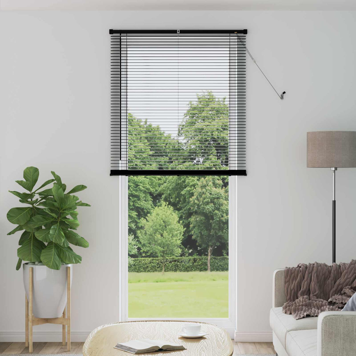 vidaXL Venetiaan Blind Verstelbaar Zilvergrijs 150 x 40 cm PVC