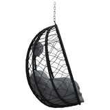 vidaXL Hangende ei-stoel Antraciet 91,5 x 54,5 x 107 cm poly rattan