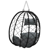 vidaXL Hangende ei-stoel Antraciet 91,5 x 54,5 x 107 cm poly rattan