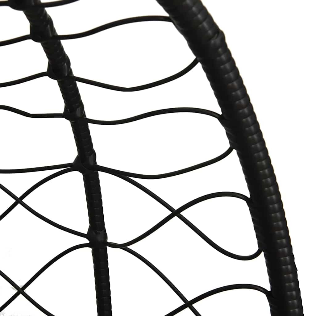 vidaXL Hangende ei-stoel Antraciet 91,5 x 54,5 x 107 cm poly rattan