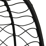 vidaXL Hangende ei-stoel Antraciet 91,5 x 54,5 x 107 cm poly rattan