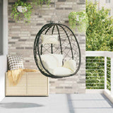 vidaXL Hangende ei-stoel Antraciet 91,5 x 54,5 x 107 cm poly rattan