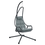 vidaXL Hangende ei-stoel Antraciet 94 x 107 x 196,5 cm Staal