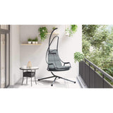 vidaXL Hangende ei-stoel Antraciet 94 x 107 x 196,5 cm Staal