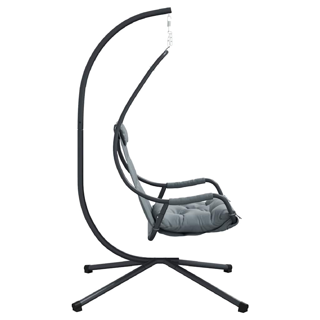 vidaXL Hangende ei-stoel Antraciet 94 x 107 x 196,5 cm Staal